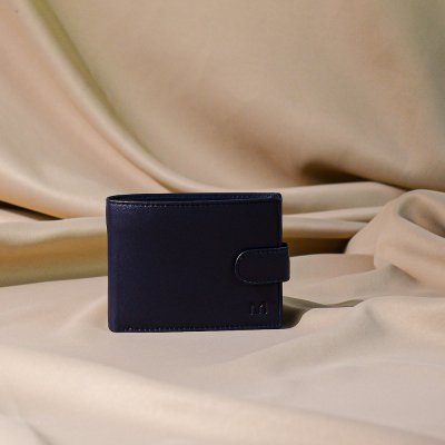 GEREMY - pánska peňaženka so zapínaním na patent tmavomodrá