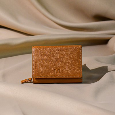 PEARL BROWN - dámska peňaženka na zips, hnedá