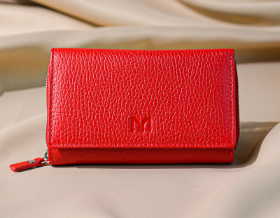 ZIPPER RED - dámska červená peňaženka na zips