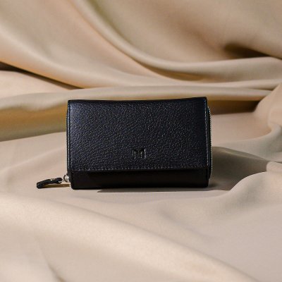 ZIPPER BLACK - dámska peňaženka na zips, čierna