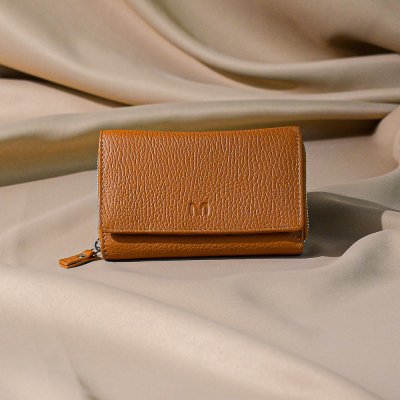 ZIPPER BROWN - dámska peňaženka na zips, hnedá